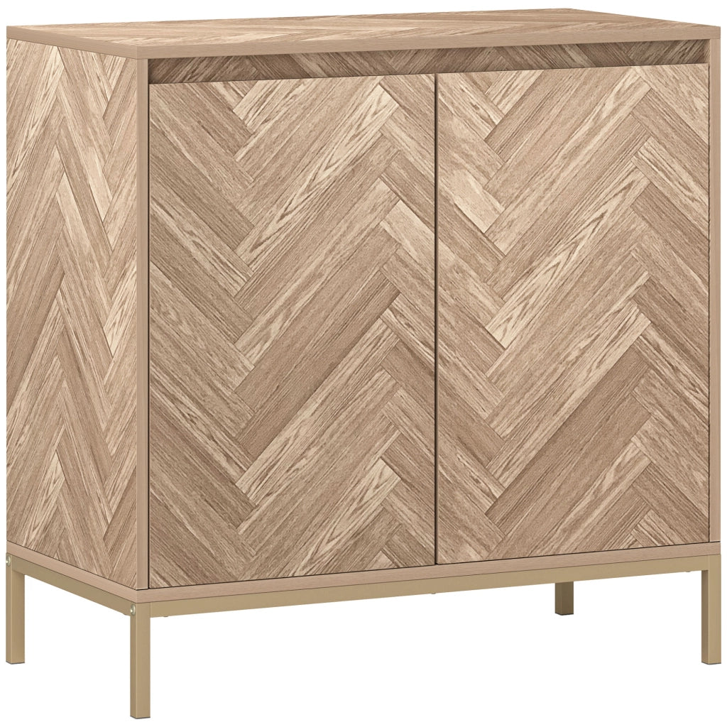 Cassettiera con 2 ante e ripiano regolabile ¨C zephmum ¨C 78x40x78 cm quercia
