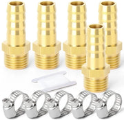 Connettori a knel per tubi 5 pezzi - Fittings in rame - 25mm OD Barb - 1" BSP maschile - Alta temperatura - Filo liscio - Fittings di tubo