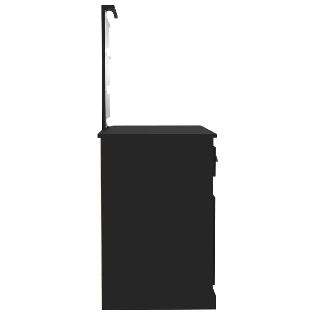 Toletta con illuminazione a LED 90 x 50 x 132,5 cm legno ingegnerizzato nero 02_0006259