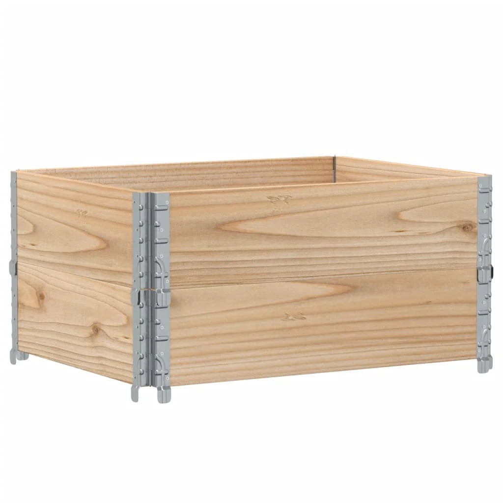 Fioriera rialzata per piante fiori terrazza giardino 80 x 60 cm legno di pino massiccio marrone 02_0037876