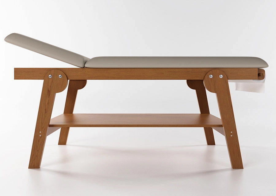 Lettino da Massaggio Visita Fisioterapia Fisso 2 Sezioni 190x70x75 cm 250Kg Beige