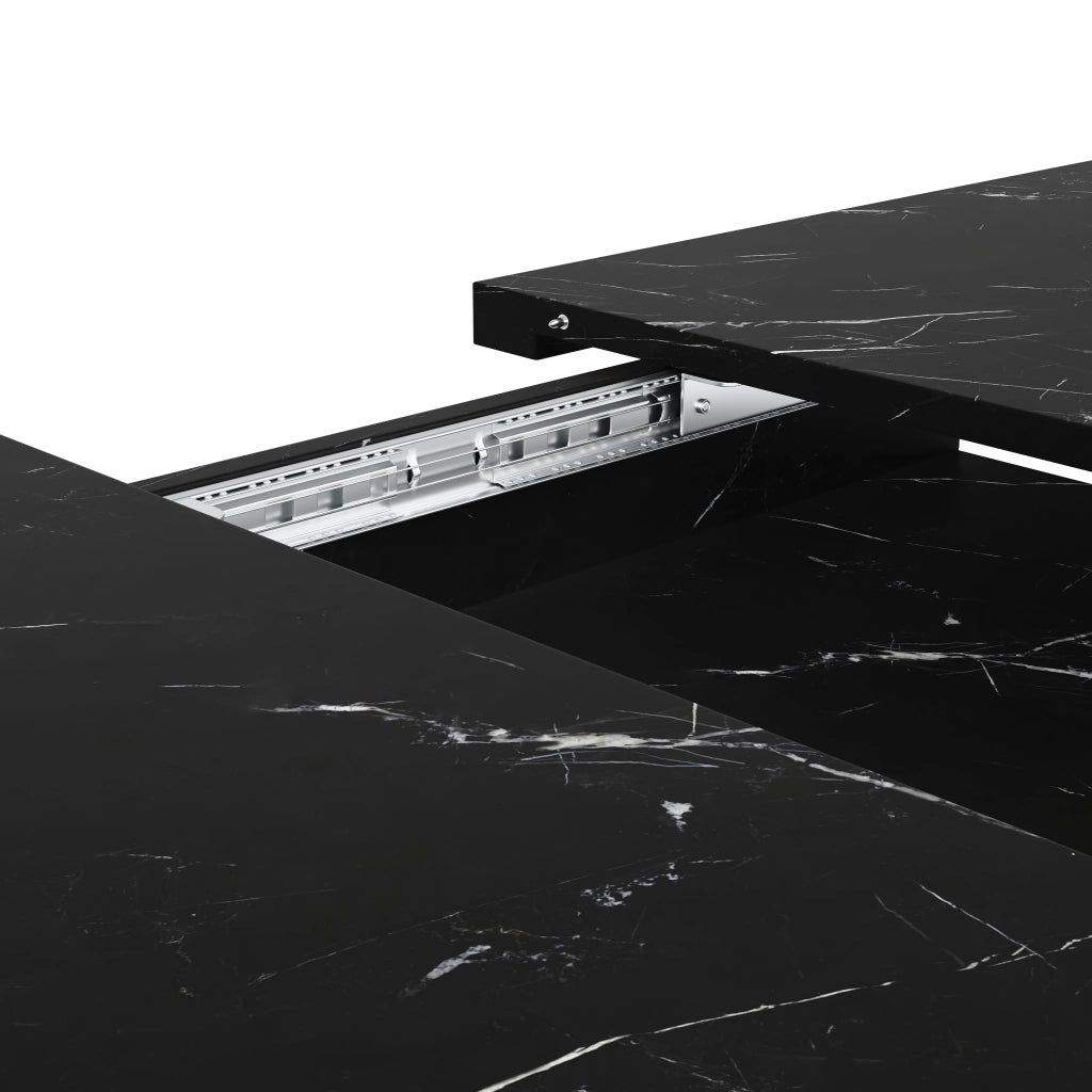 TAVOLO Allungabile 110-140x80x76 cm MDF e Metallo Nero