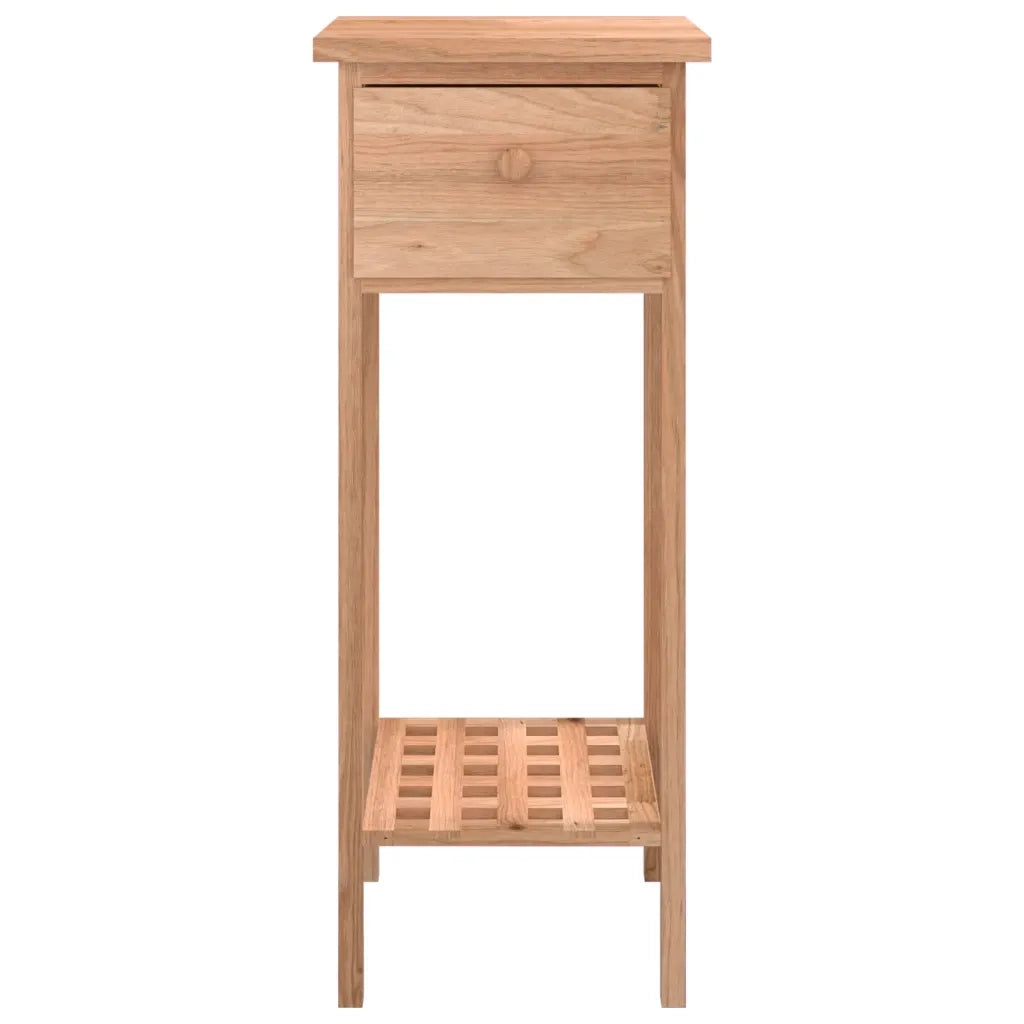 Tavolino con Cassetto 25x25x60 cm Legno Massello di Noce 350343