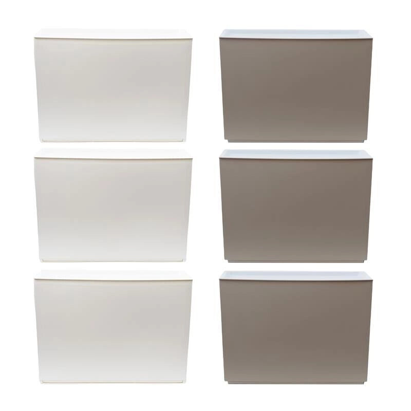 SET 3 SCARPIERE BIANCHE + 3 SCARPIERE TORTORA 51 X 17 X H39 CM