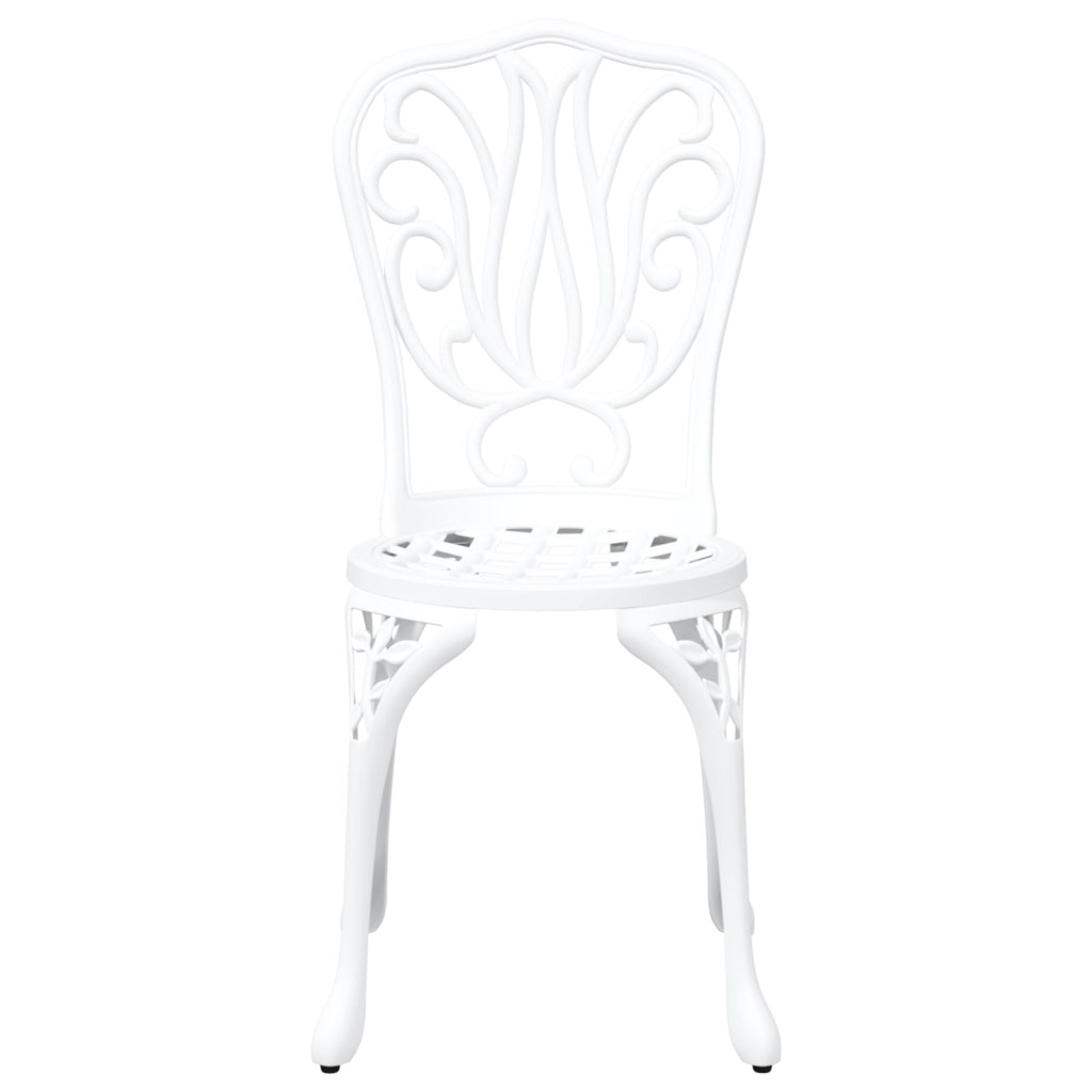 Set da Giardino Bistro 3 Pezzi  in Alluminio Bianco