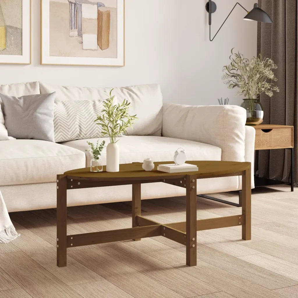 Tavolino da salotto | Tavolino da caff¨¨ | Tavolino da Soggiorno Ambra 118x63x45cm in Legno Massello di Pino