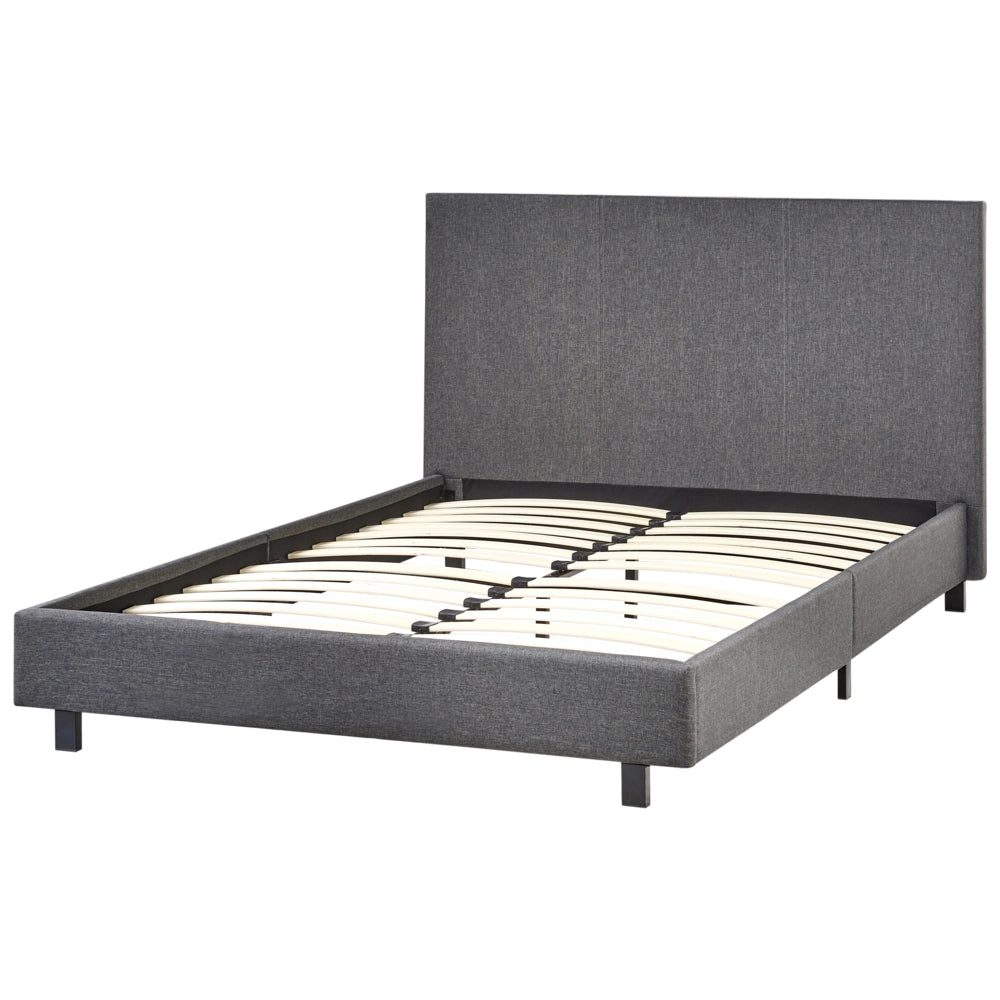 Letto con testiera piccola 120 x 200 cm in tessuto grigio design moderno