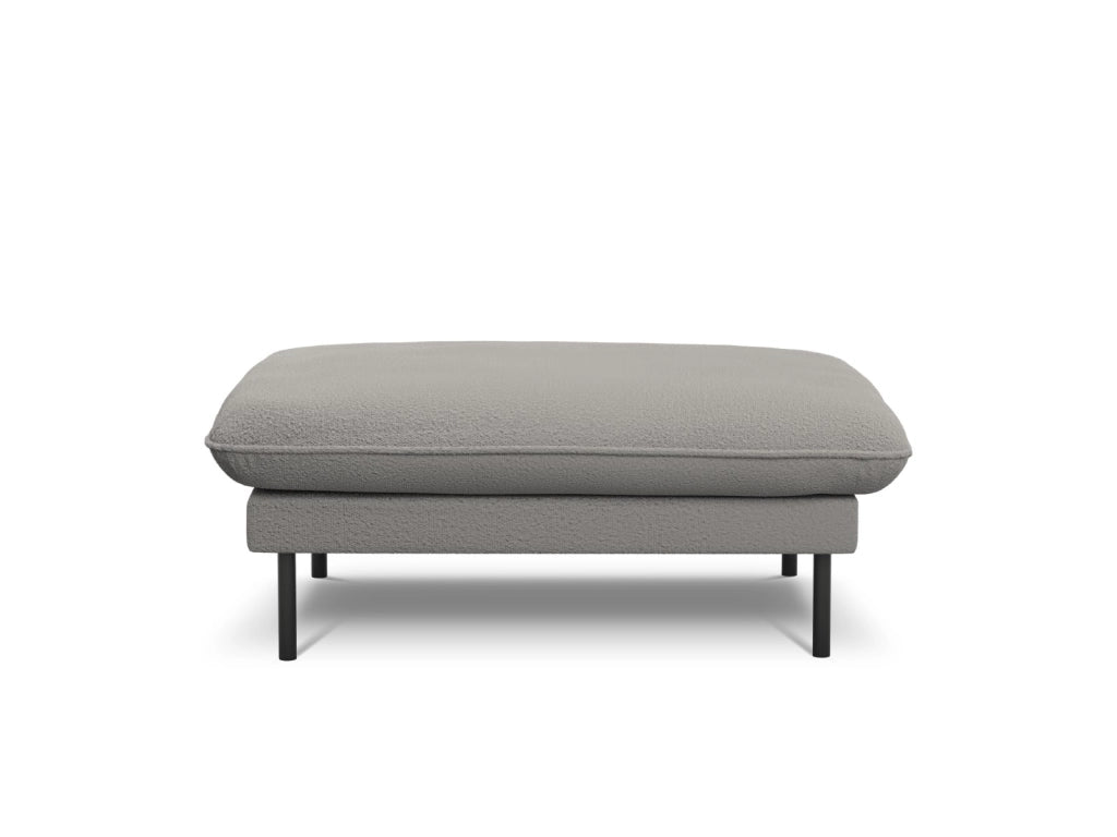 Cosmopolitan Design - Pouf "Vienna" in bouclé grigio 