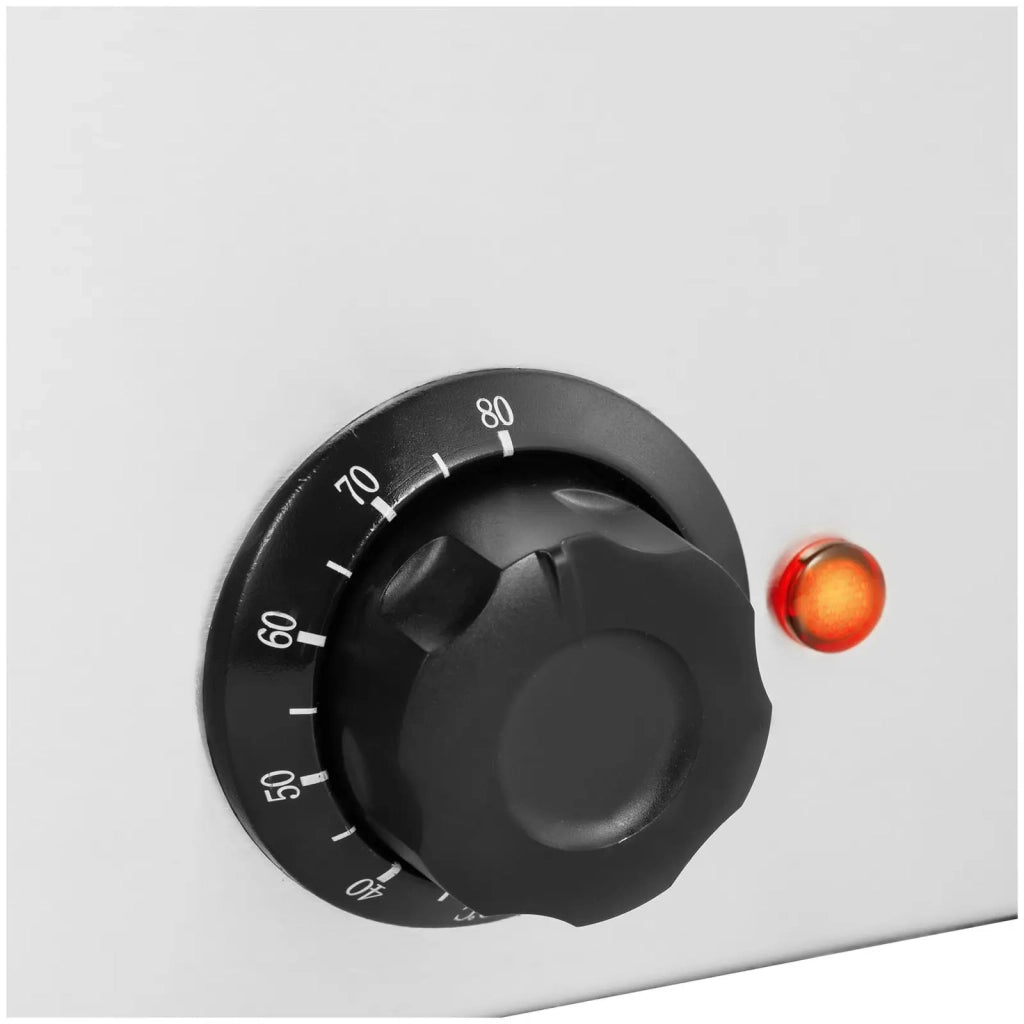 Bagnomaria professionale da 640 watt con 6 teglie GN 1/6 acciaio inox argentato 14_0008304
