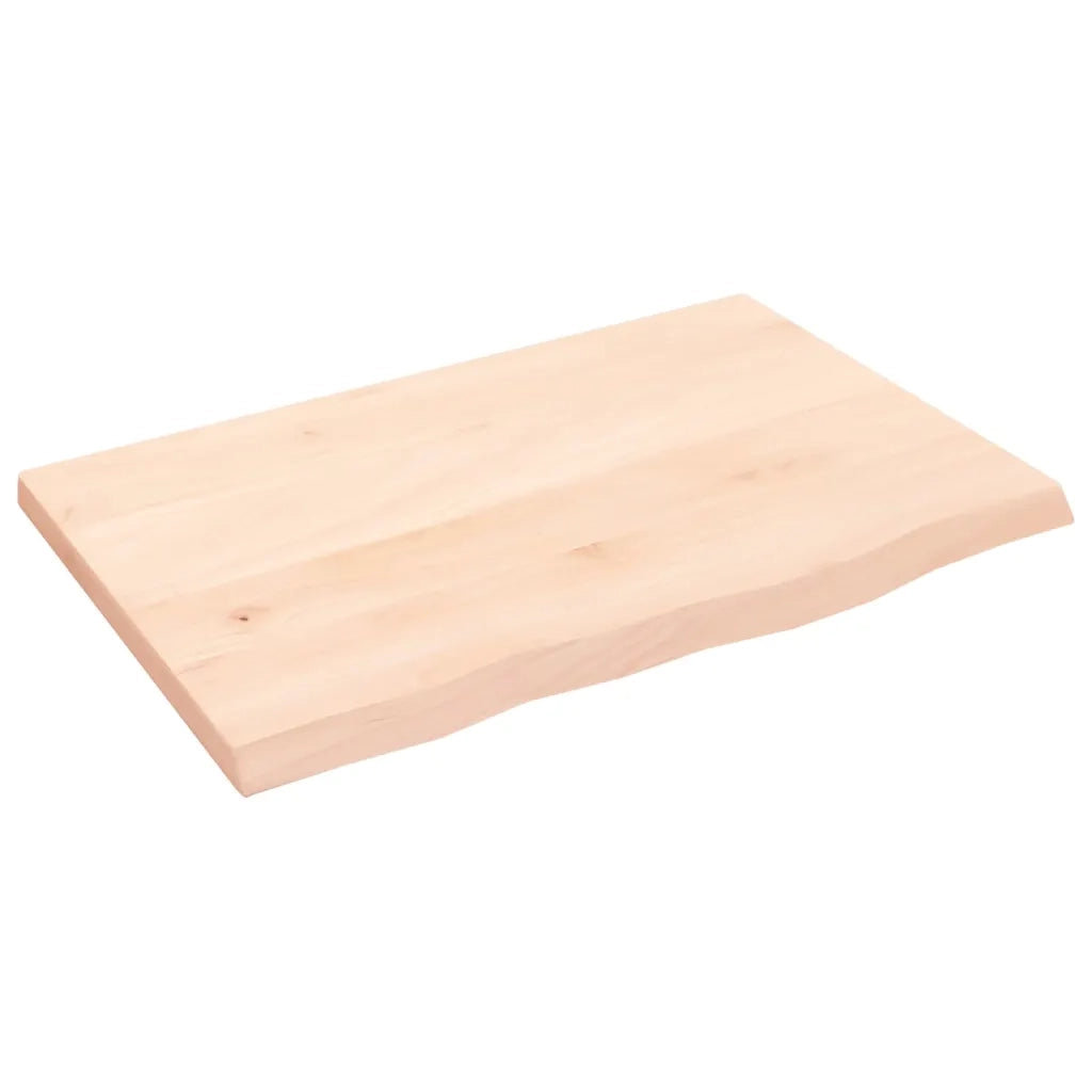 Piano Bagno 60x40x2 cm in Legno Massello Non Trattato