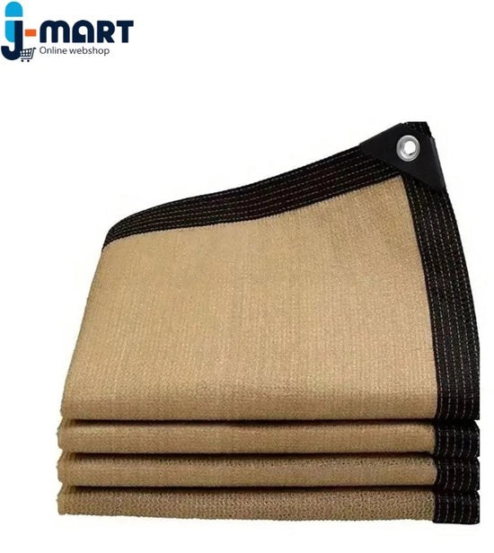 Ombrellone da Sole - Ombreggiatore - Parete d'Ombra - Ombrello per Giardino/Terrazza/Camping - Leggero - Beige HDPE - 220 x 400 cm