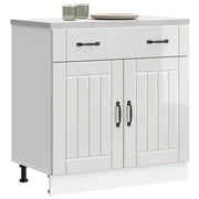 Base da Cucina Lucca Bianco Lucido in Legno Multistrato 853739