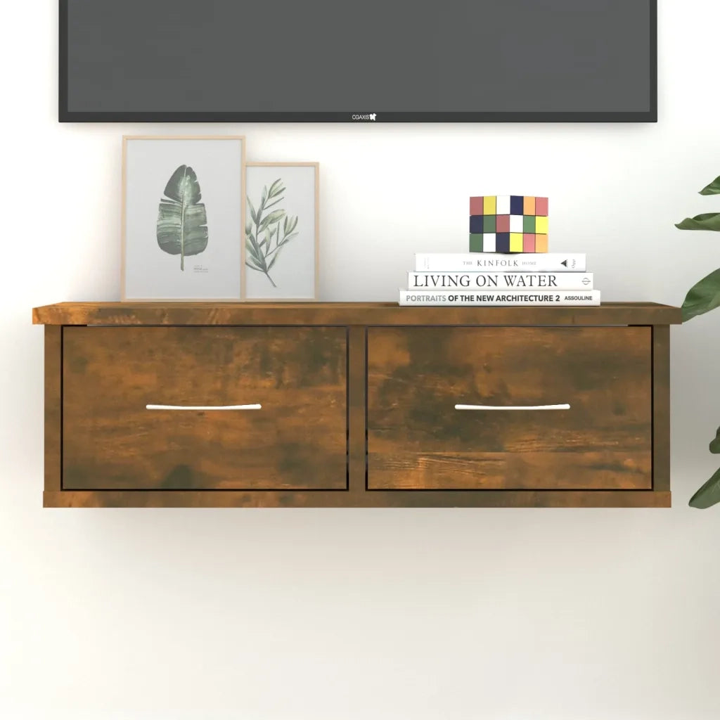 Armadietto Parete Rovere Fumo 60x26x18,5cm Legno Ingegnerizzato 815078