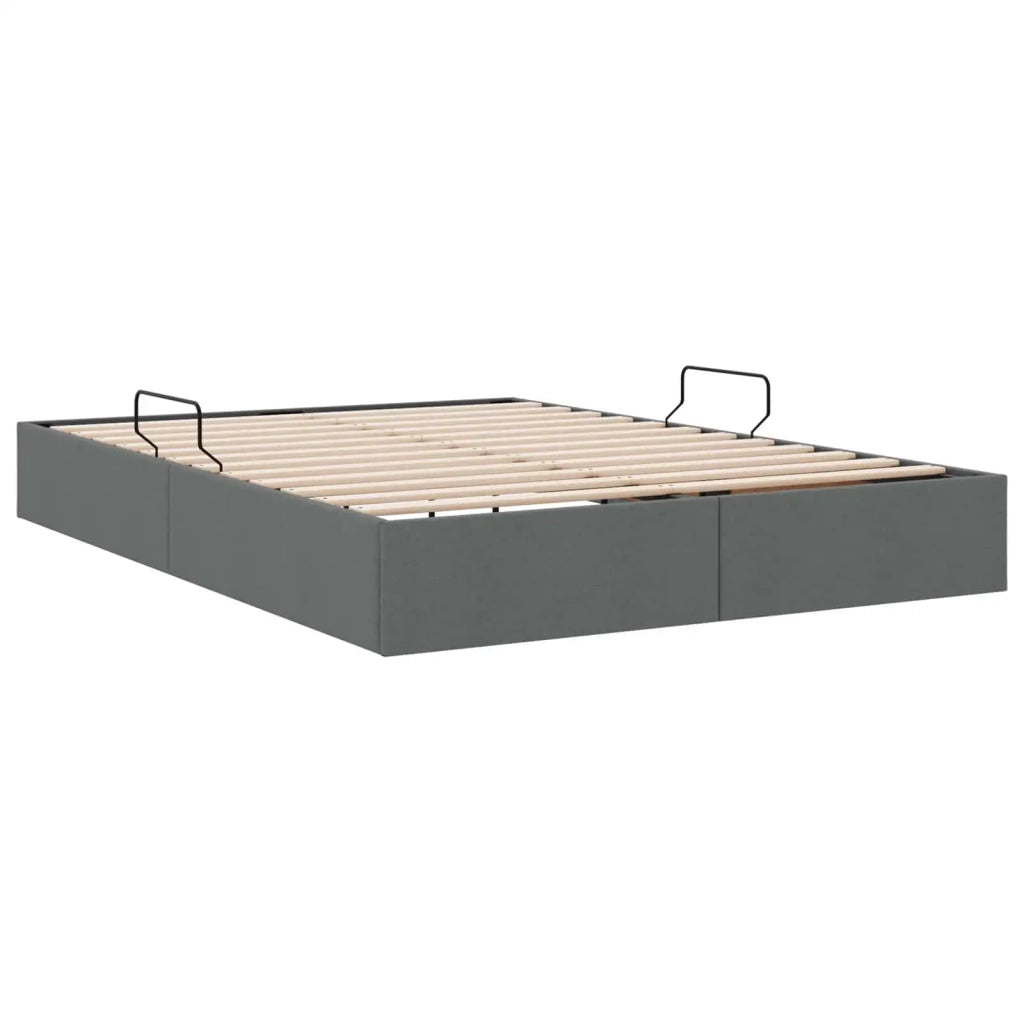 Letto ottomano Grigio scuro 140 x 190 cm Tessuto 3442821