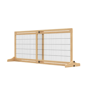 Cancelletto di Sicurezza per Cani 104-183x36x69 cm Estensibile in Legno