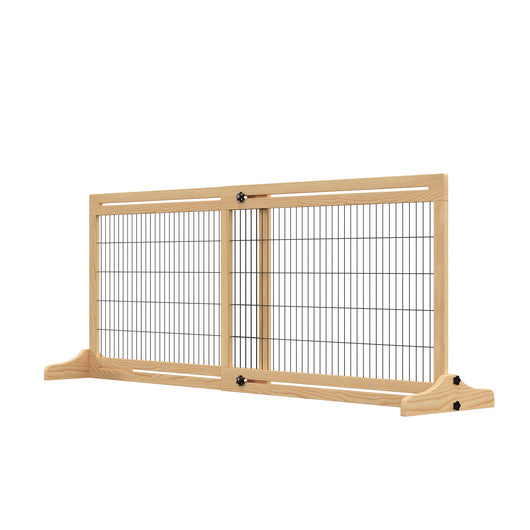 Cancelletto di Sicurezza per Cani 104-183x36x69 cm Estensibile in Legno