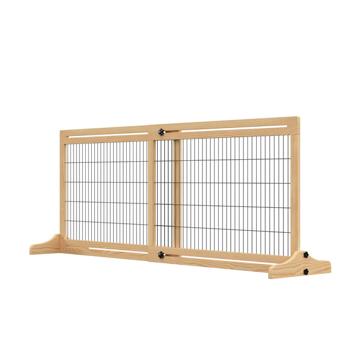 Cancelletto di Sicurezza per Cani 104-183x36x69 cm Estensibile in Legno