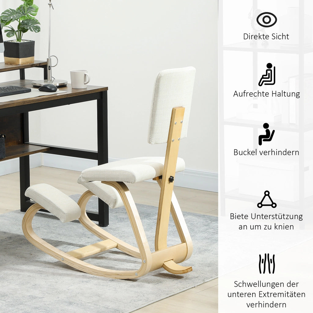 Sedia ergonomica a ginocchia ¨C Minimal ¨C crema
