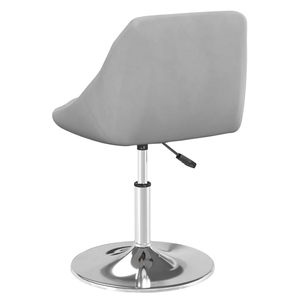 Sedie da Pranzo Girevoli 6 pz Grigio Chiaro in Velluto 3088769