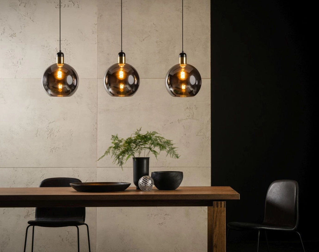 Lampadario Lucide Julius 3xE27 dimmerabile nero/oro