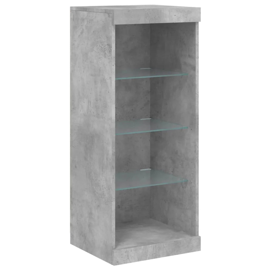 Buffet credenza cassettiera armadio mobile contenitore organizer per cucina soggiorno salotto con luci LED 3 pezzi legno ingegnerizzato grigio 02_0037219