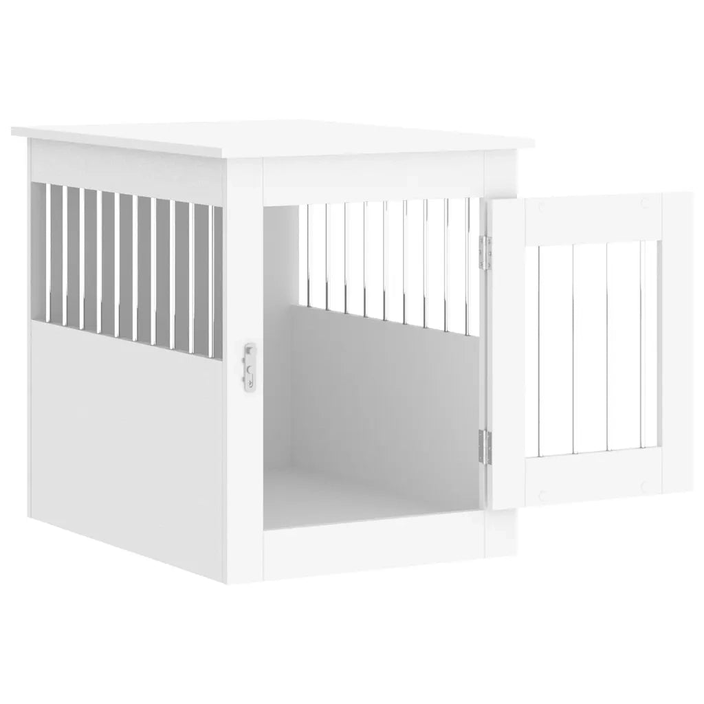 Gabbia Cani da Arredamento Bianca 55x75x65cm Legno Multistrato CFW9671895