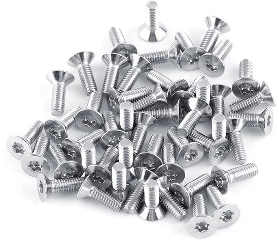 Viti a testa M4 piano per piatti - Viti a testa ricoperte - Argento - 50 pezzi - Adatti a diverse applicazioni