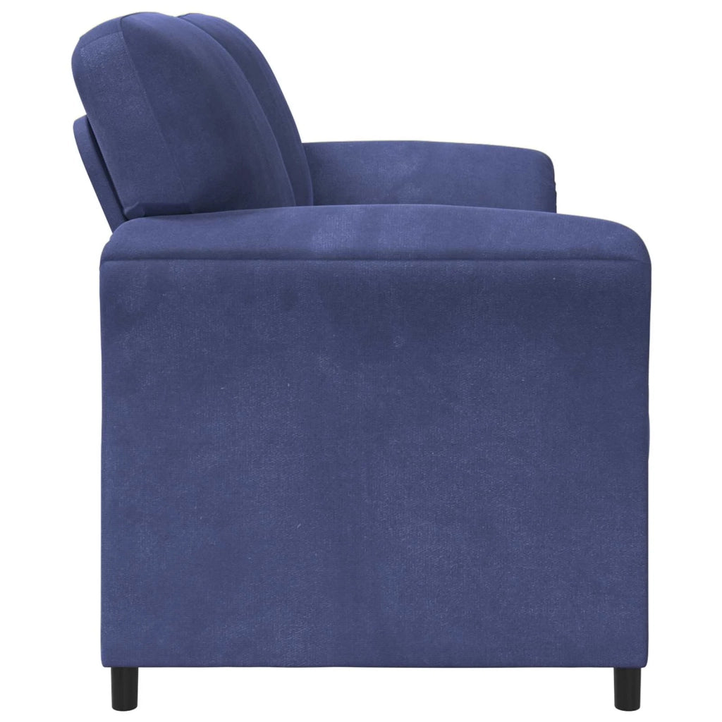 Divano a 2 Posti Blu Polizia 158 x 83 x 95 cm Velluto