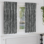 Tende di Velluto 2 pcs con Occhielli Grigio 175x140 cm
