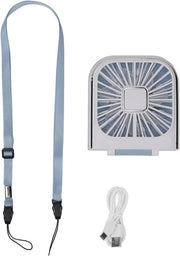 Ventilatore Portatile 3000mAh - Ventilatore Mini Silenzioso Pieghevole Ricaricabile via USB con Funzione di Supporto per Telefono cellulare.
