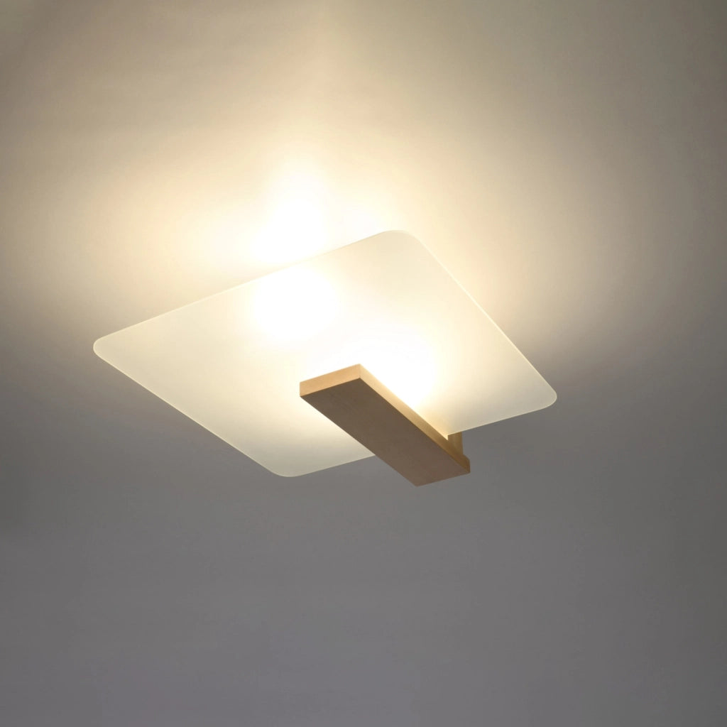Plafoniera NORKKA scandinava bianca legno 2xE27 Pure Lume