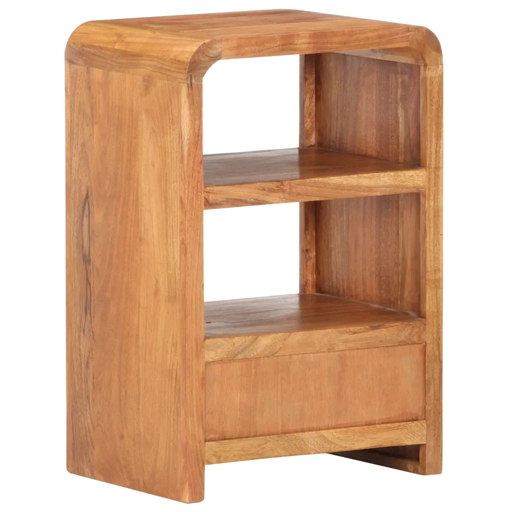 Comodino 40x30x60 cm in Legno Massello Acacia Finitura Ambra 289633