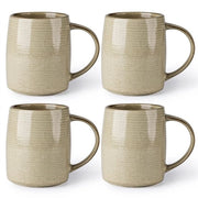 Set di caffè in ceramica grande da 4, 18 oz (circa 500 ml) - Mokker con effetto colore a mano - Ideale per latte, tè, birra e cioccolata calda | Resistenti a lavastoviglie e forno a microonde