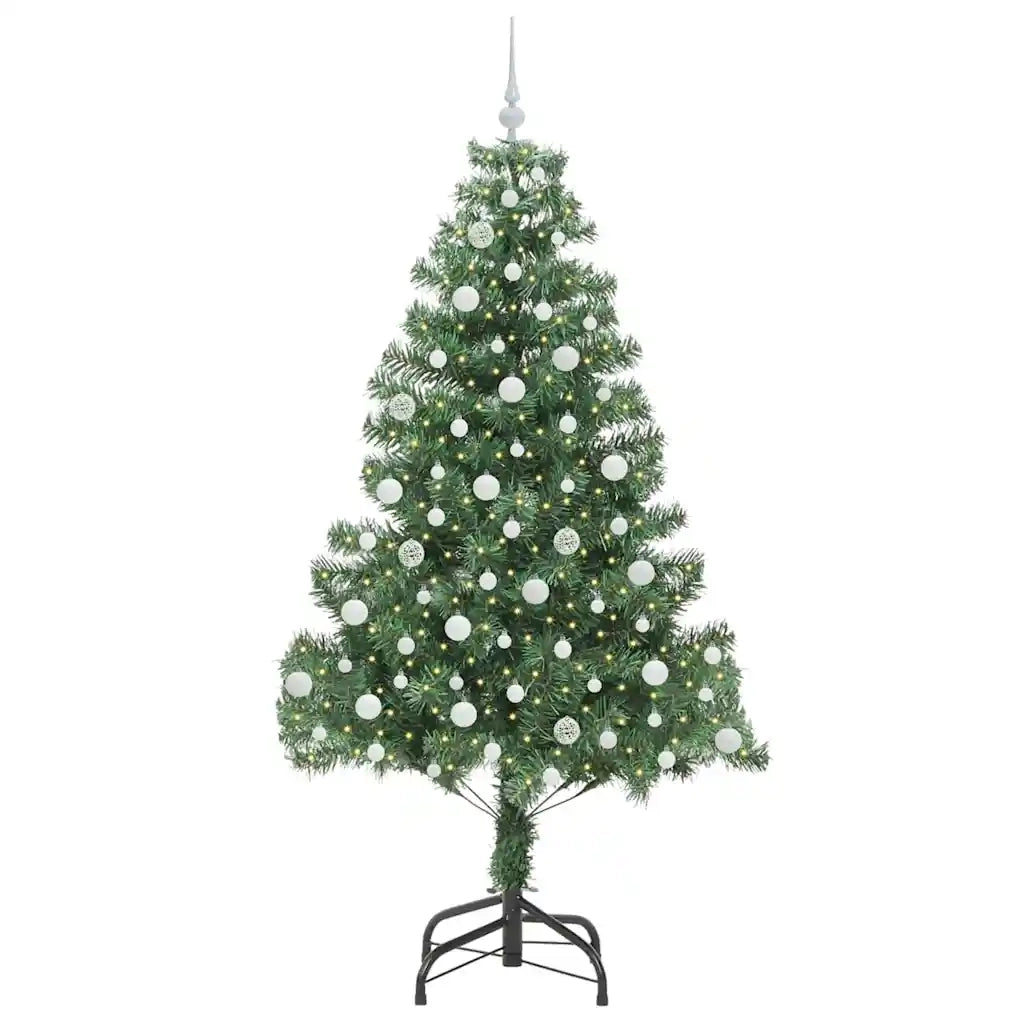Albero di Natale | Decorazioni natalizie con 300 LED con supporto Verde 210 cm PVC