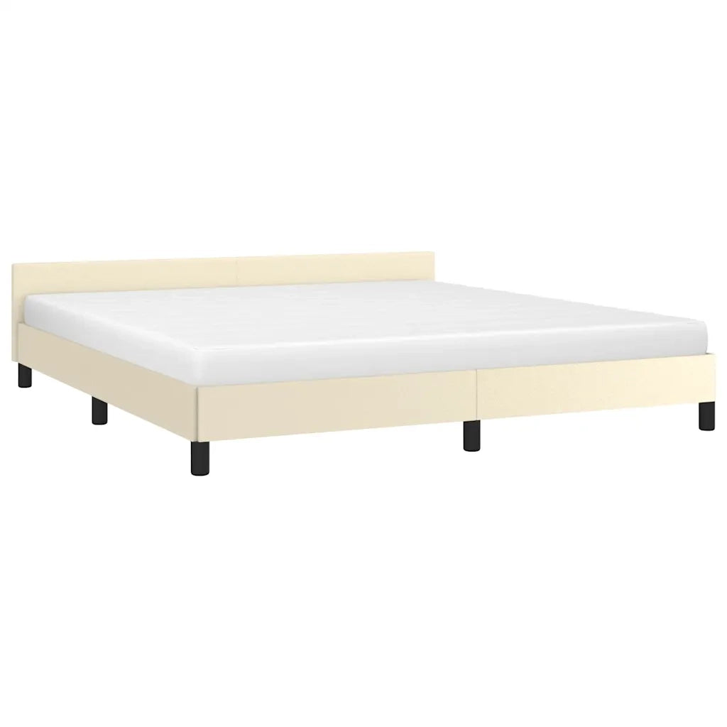 Giroletto con Testiera Crema 180x200 cm in Similpelle cod mxl 62586