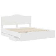 Letto matrimoniale | Letto per adulti | Struttura del letto Bianco 200 x 200 cm Legno Ingegnerizzato