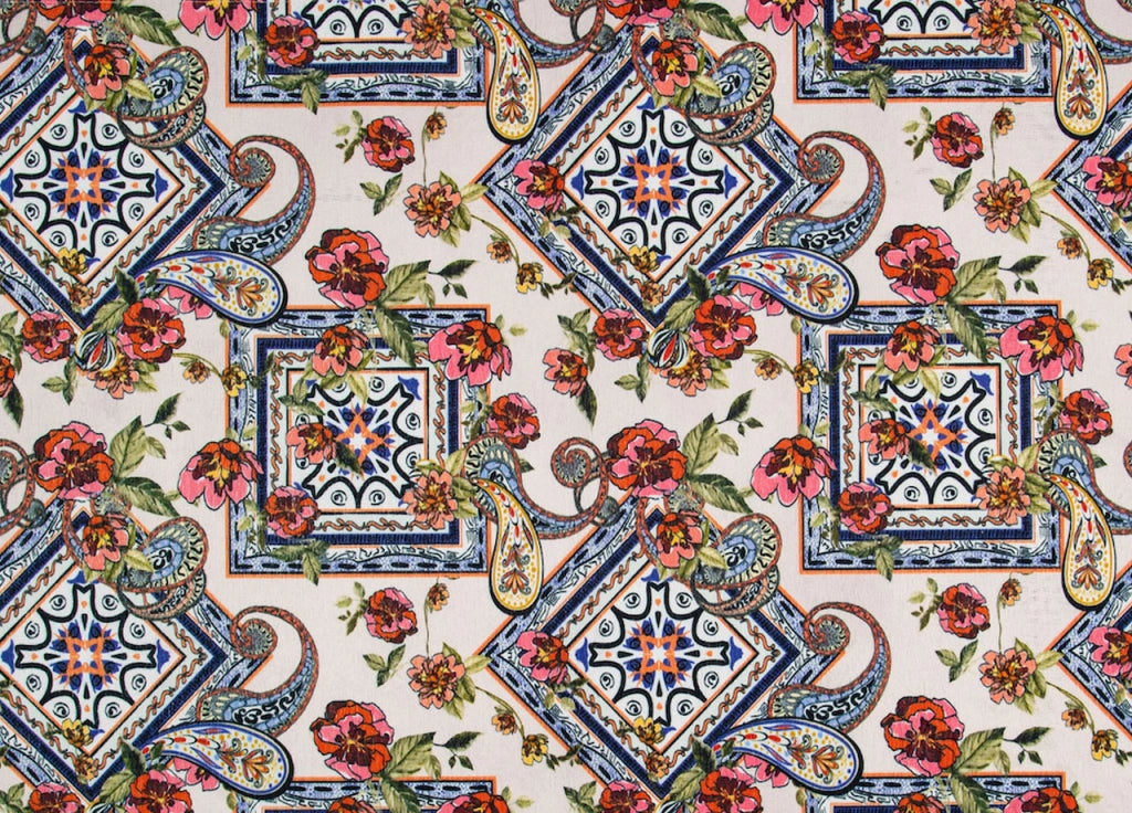 Tappeto Cucina Antiscivolo Stampa Digitale Emozioni Fantasie Maiolica Marina - 58x140 - Milleunanotte