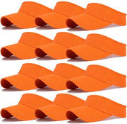 Set di 12 Cappelli Sportivi Unisex - Adattabili - Cappello Arancione - Adatto per Esterno, Festa del Re, Spiaggia, Piscina, Golf & Tennis