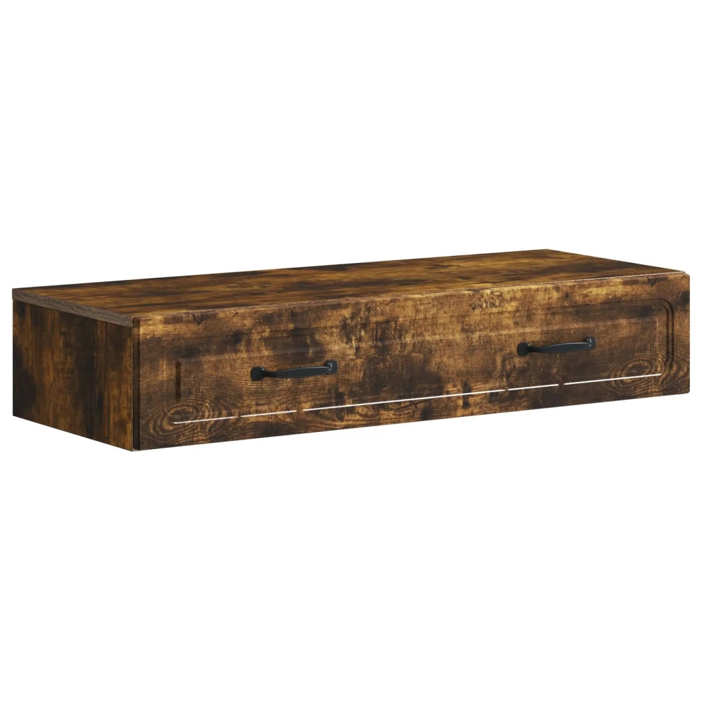 Tavolino da Parete Laterale Rovere Fumo 87,5 x 34,5 x 17 cm 899350