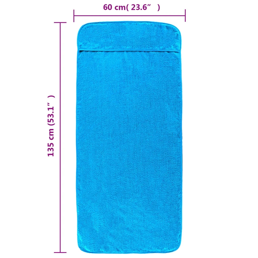 Asciugamani da Spiaggia 2 pz Turchese 60x135 cm Tessuto 400 GSM CFW9564505