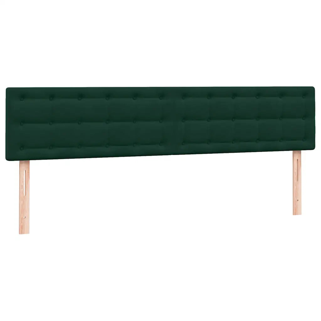 Giroletto a Molle con Materasso Verde Scuro 180x220 cm Velluto