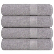 Asciugamani 4 pz Grigio 50x100 cm 360 g/mÂ² 100% Cotone