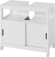 Cassettiera per wc - Armadio per bagno - Porta scorrevole - Protezioni per pavimento - 60x61x30 cm