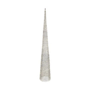 Decorazione luminosa natale amicasa 9493975 cono silver