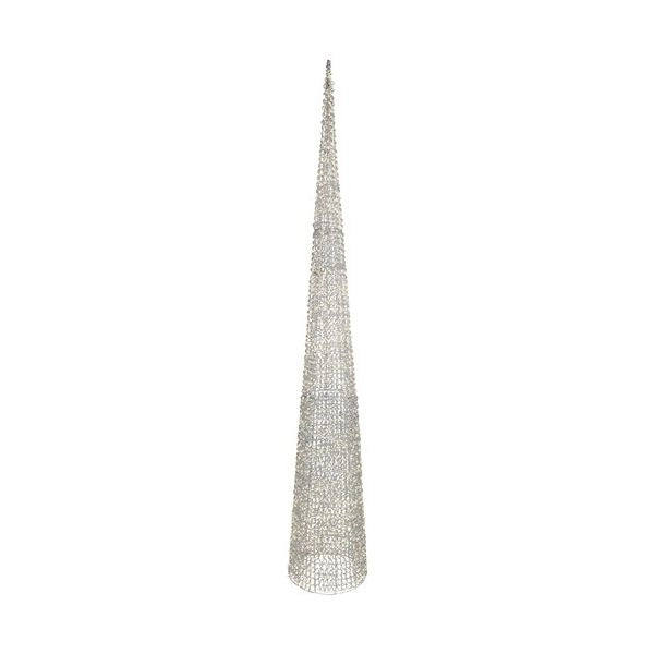 Decorazione luminosa natale amicasa 9493975 cono silver