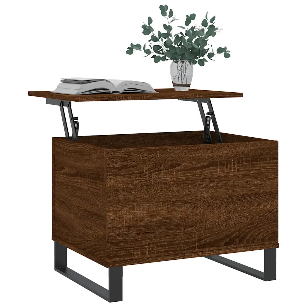 Tavolino Salotto-Tavolino da soggiorno-Tavolo Rovere Marrone 60x44,5x45 cm Legno Multistrato 825661