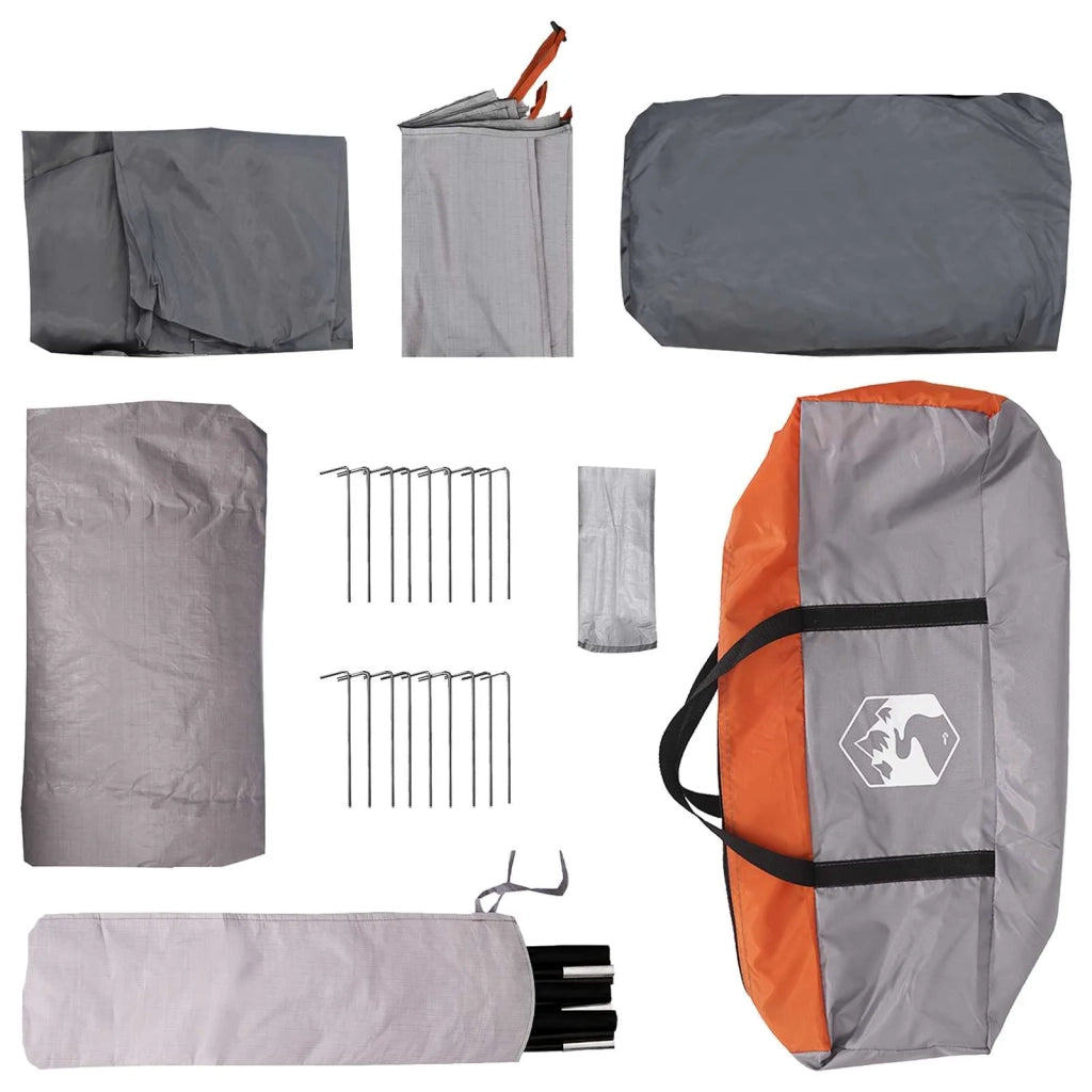 Tenda a tunnel con tetto Grigio e arancione 366 x 244 x 198 cm 42028667