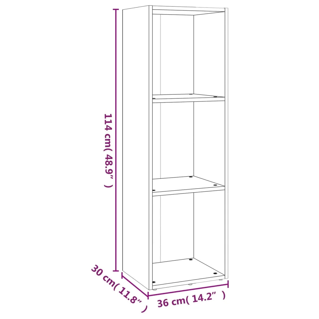 Libreria-Mobile TV Grigio Sonoma 36x30x114 cm Legno Multistrato