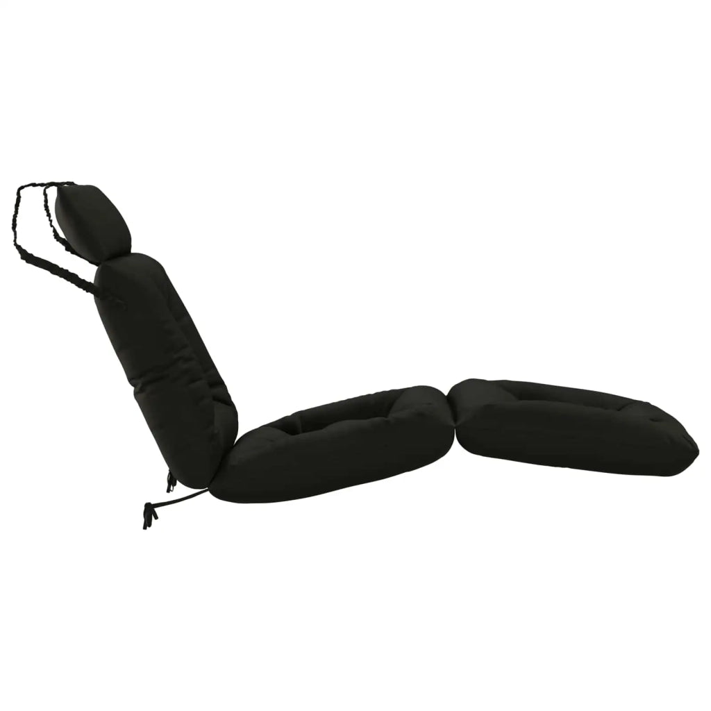 Cuscino per Lettino VIANEN 100% Poliestere Nero 200 x 50 x 8 cm 953897