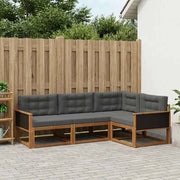 Set di divani da esterno 4 pz Naturale e Antracite 3382515